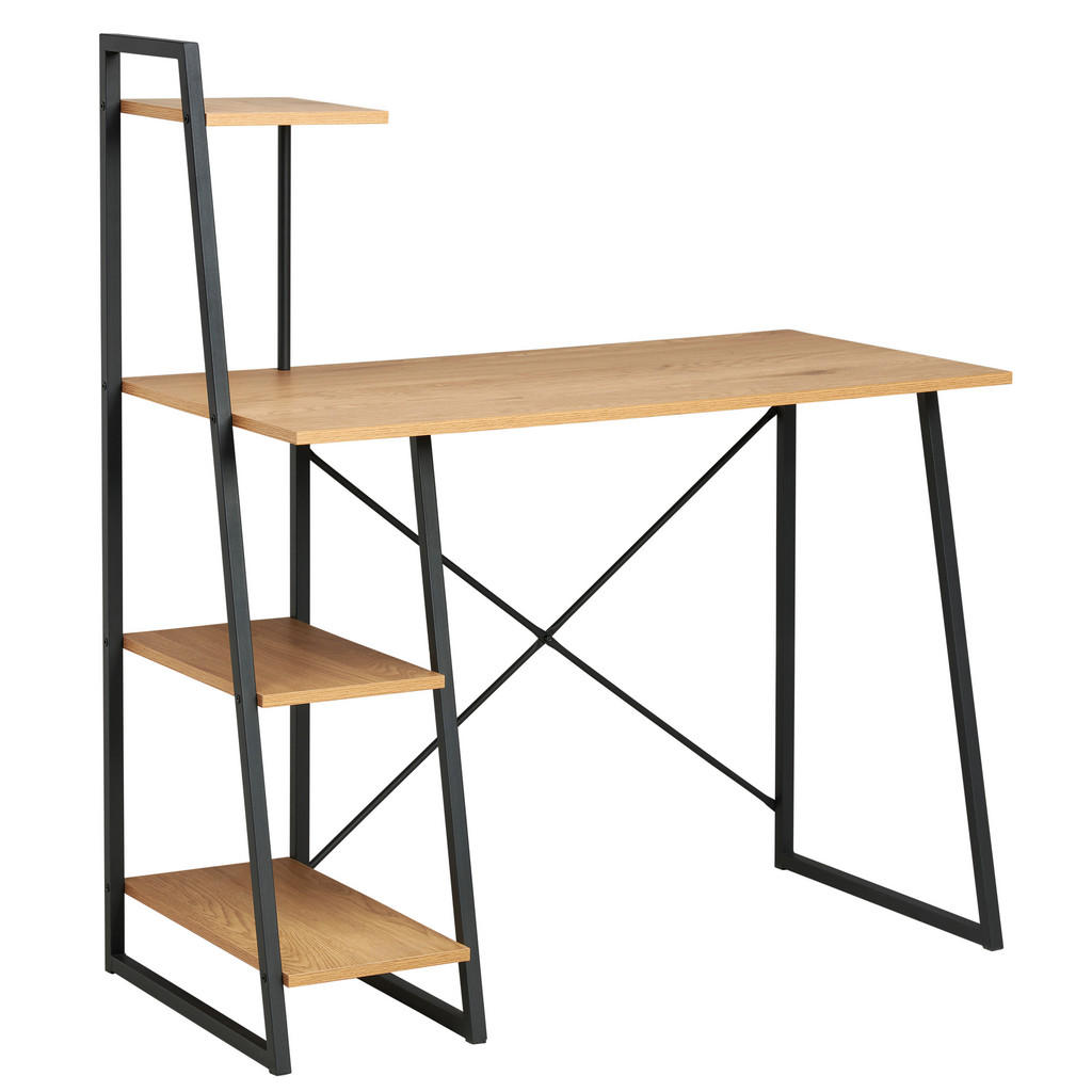 MID.YOU PSACÍ STŮL, černá, barvy dubu, 102/117/50 cm