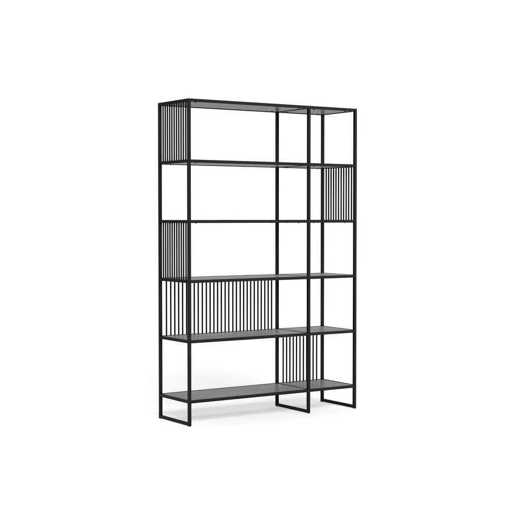 MID.YOU REGÁL, černá, ocel, 120/185/35 cm