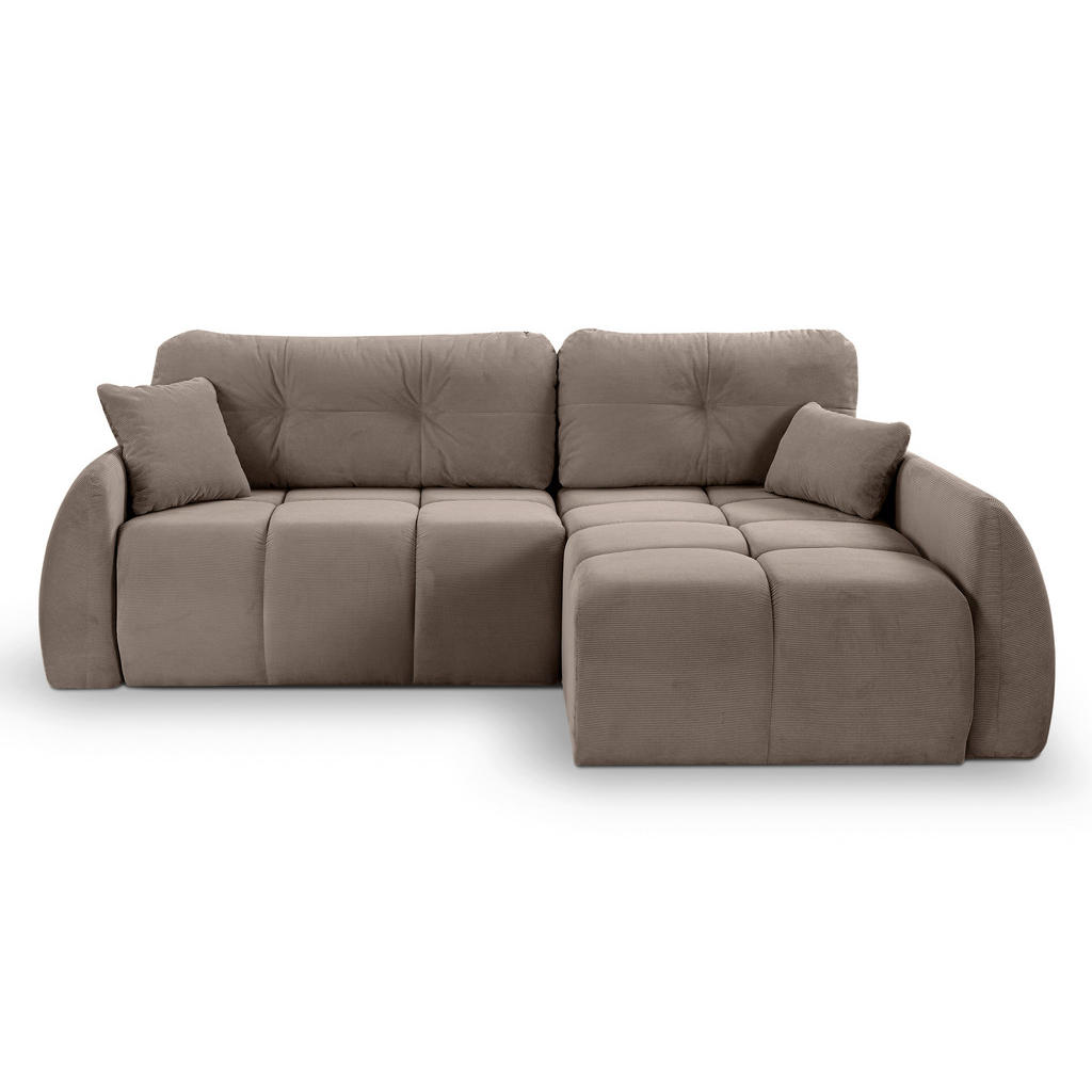 MID.YOU ROHOVÁ SEDAČKA, textil, béžová hnědá 1