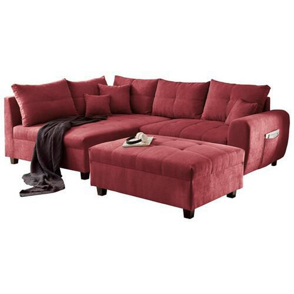 MID.YOU ROHOVÁ SEDAČKA, textil, kompozitní dřevo, bobulová 1