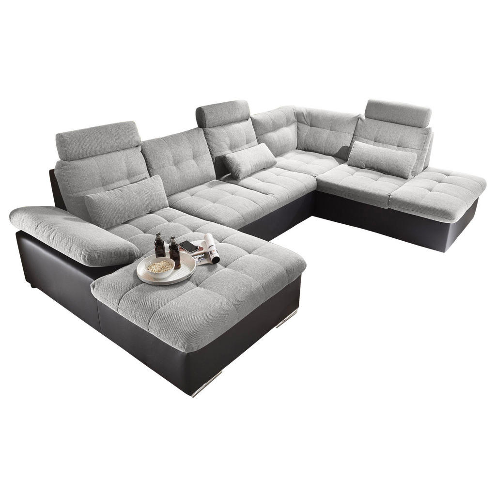 MID.YOU ROHOVÁ SEDAČKA, textil, kompozitní dřevo, černá, barvy stříbra 1