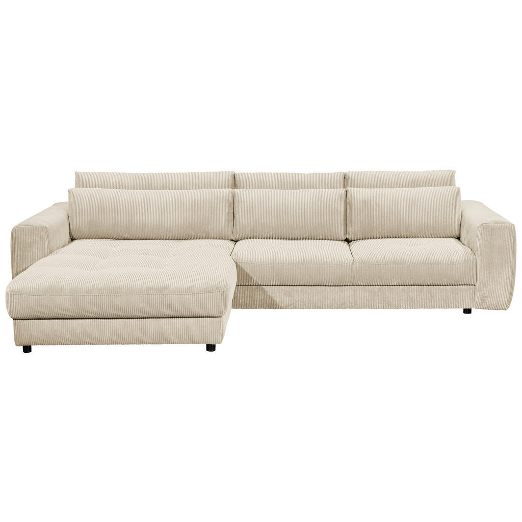 MID.YOU ROHOVÁ SEDAČKA, textil, kompozitní dřevo, krémová