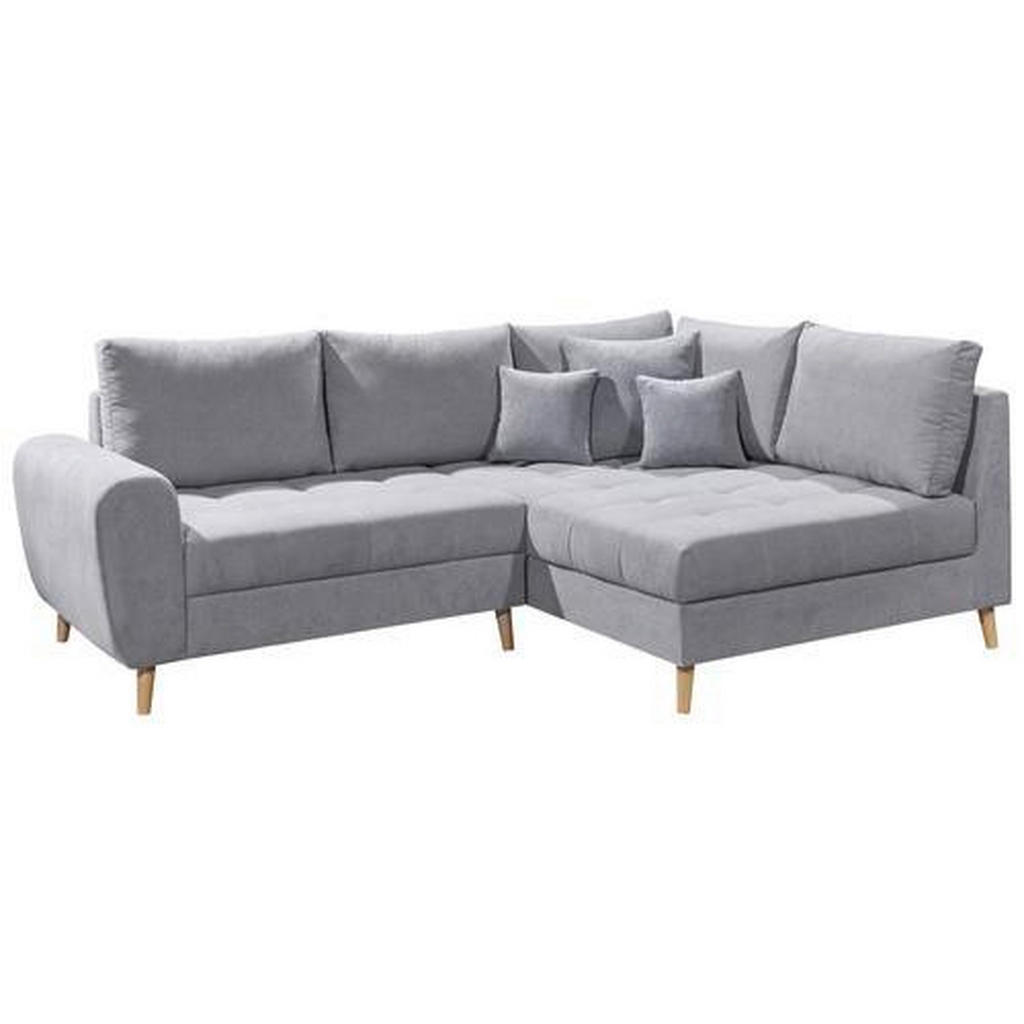 MID.YOU ROHOVÁ SEDAČKA, textil, kompozitní dřevo, světle šedá