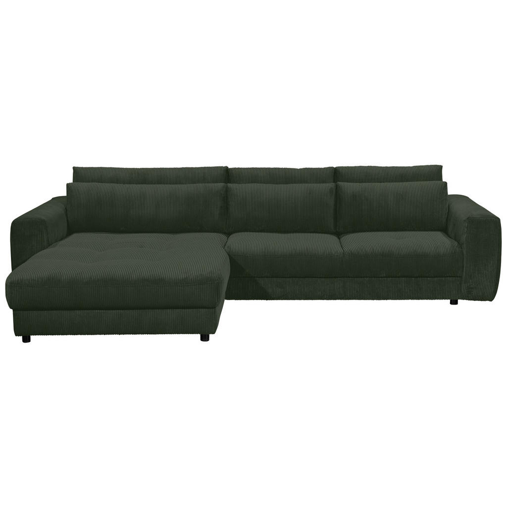 MID.YOU ROHOVÁ SEDAČKA, textil, kompozitní dřevo, tmavě zelená