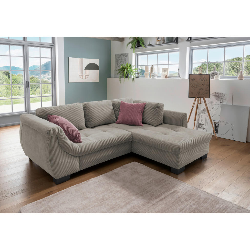MID.YOU ROHOVÁ SEDAČKA, textil, šedavě hnědá