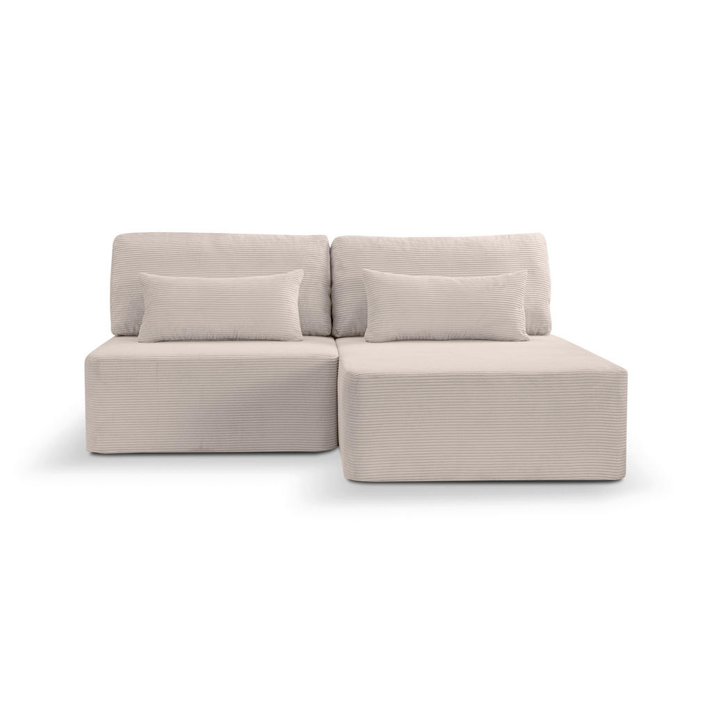 MID.YOU ROHOVÁ SEDAČKA, textil, šedobéžová