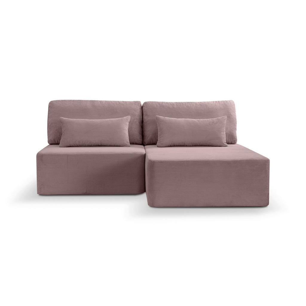 MID.YOU ROHOVÁ SEDAČKA, textil, starorůžová 1