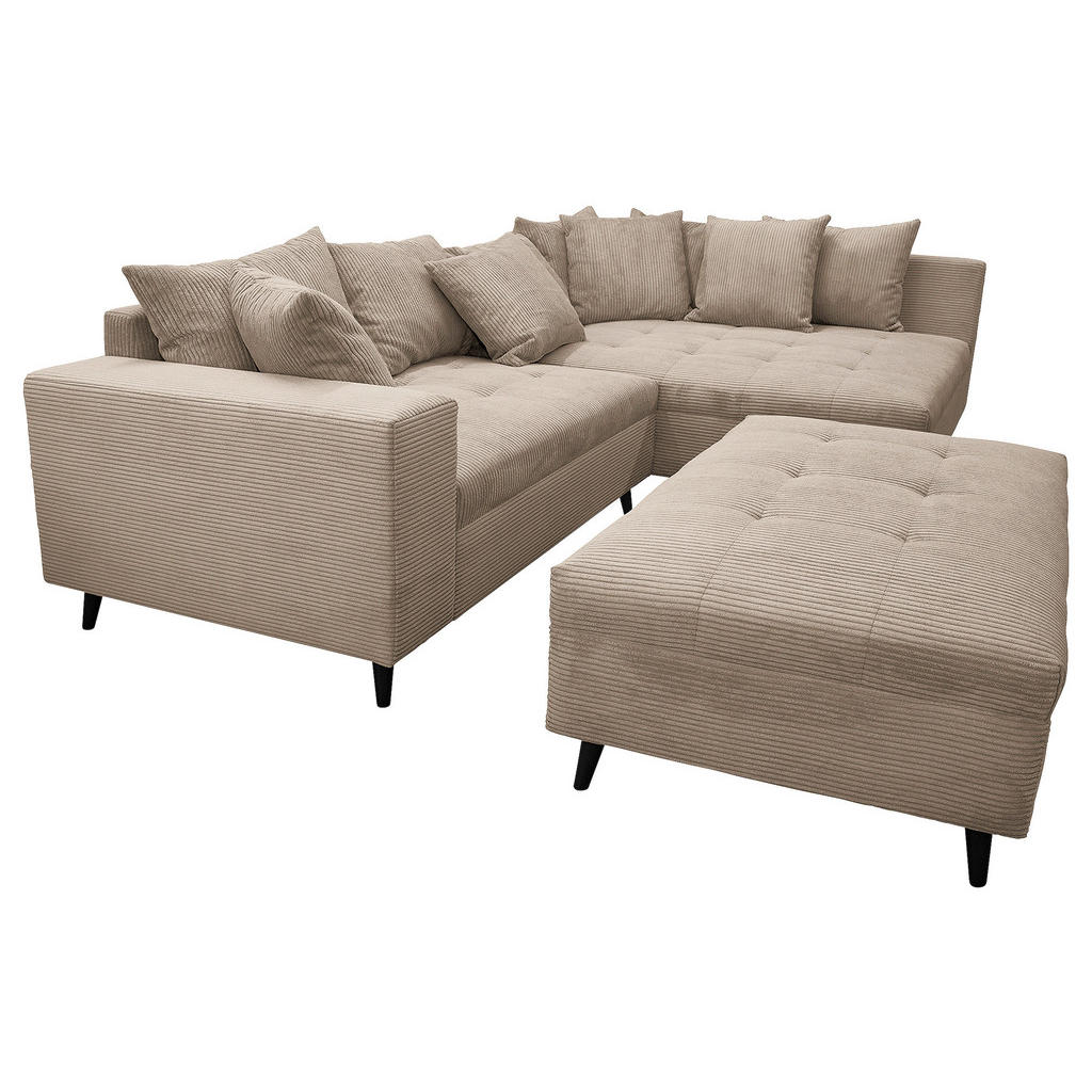 MID.YOU ROHOVÁ SEDAČKA, textil, světle hnědá 1