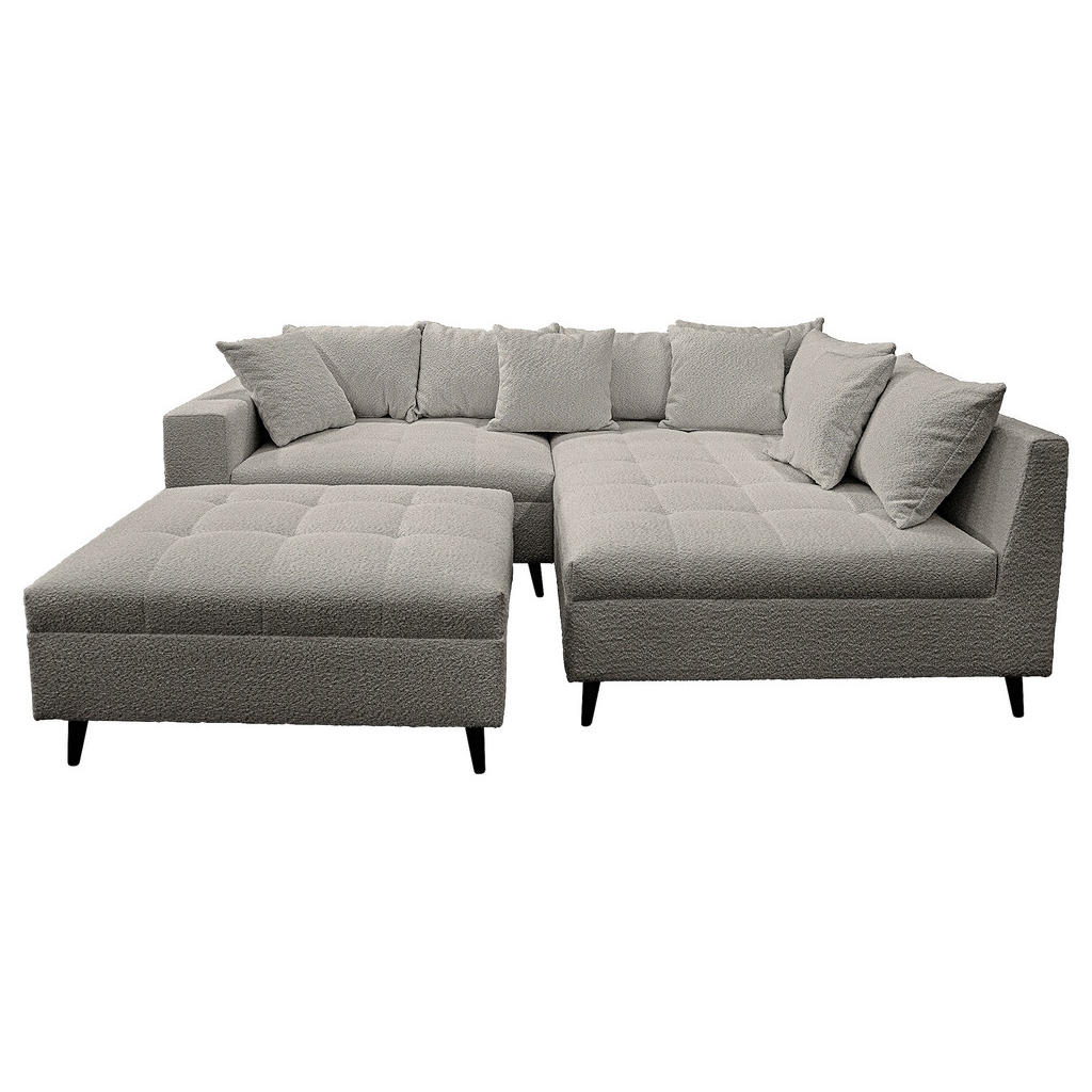 MID.YOU ROHOVÁ SEDAČKA, textil, tmavě šedá