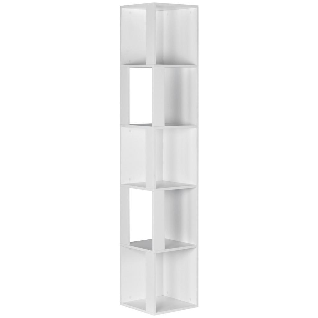 MID.YOU ROHOVÝ REGÁL, bílá, 34/185/34 cm