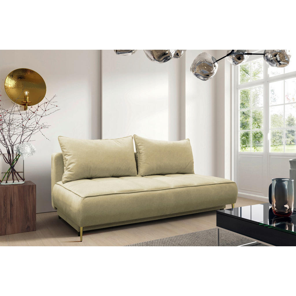 MID.YOU ROZKLÁDACÍ POHOVKA, textil, béžová 1