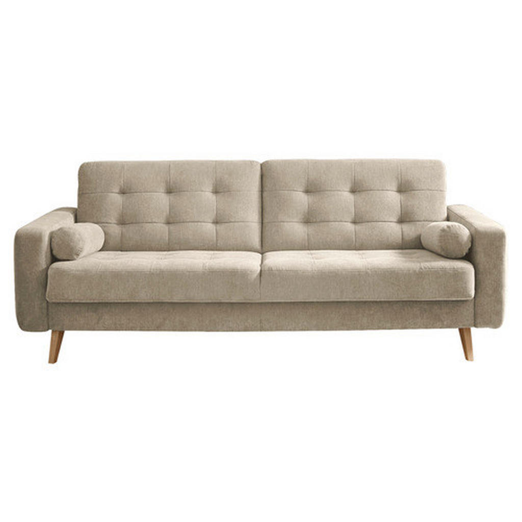 MID.YOU ROZKLÁDACÍ POHOVKA, textil, kompozitní dřevo, pískové barvy