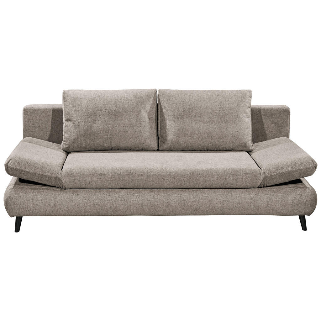 MID.YOU ROZKLÁDACÍ POHOVKA, textil, kompozitní dřevo, šedohnědá