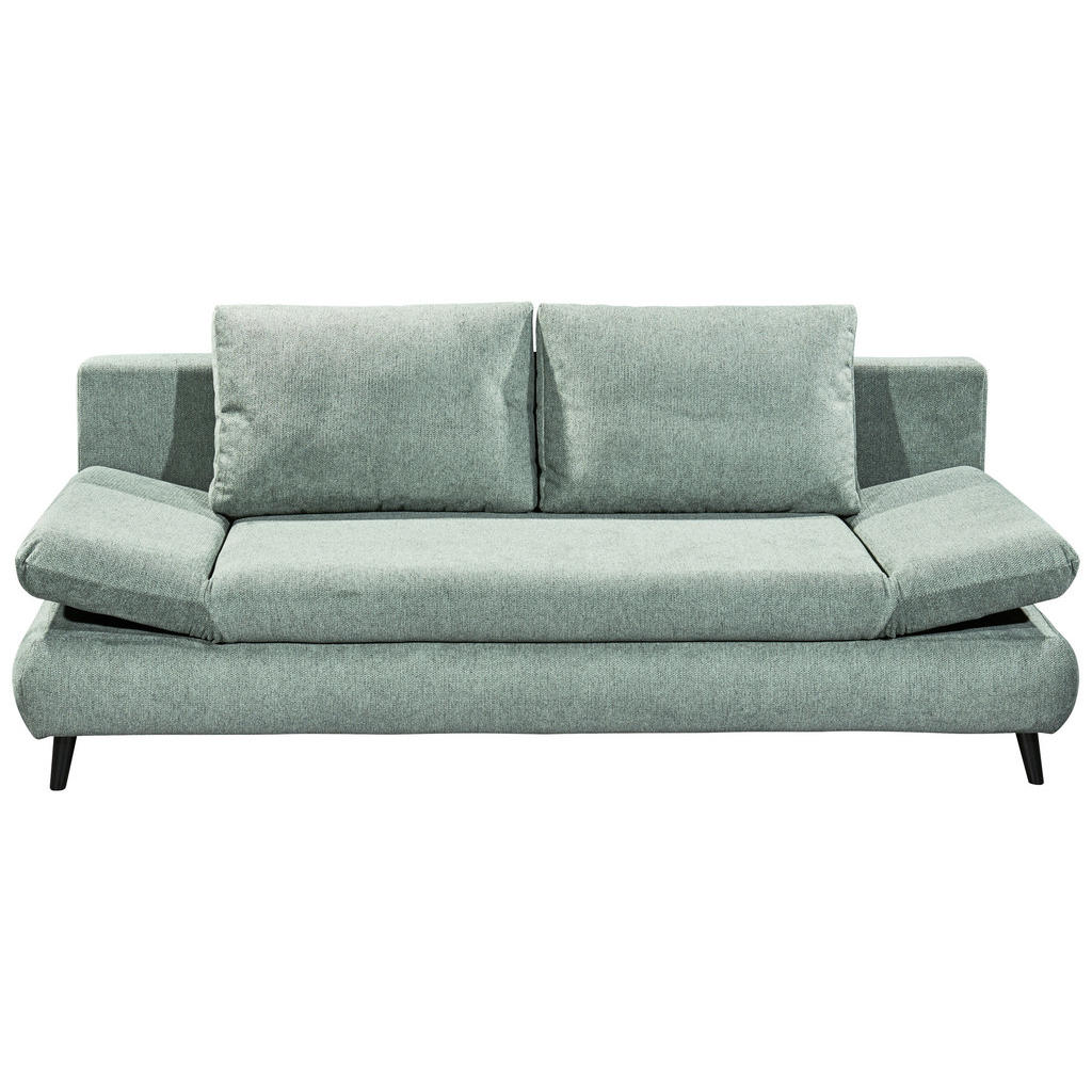MID.YOU ROZKLÁDACÍ POHOVKA, textil, kompozitní dřevo, šedomodrá