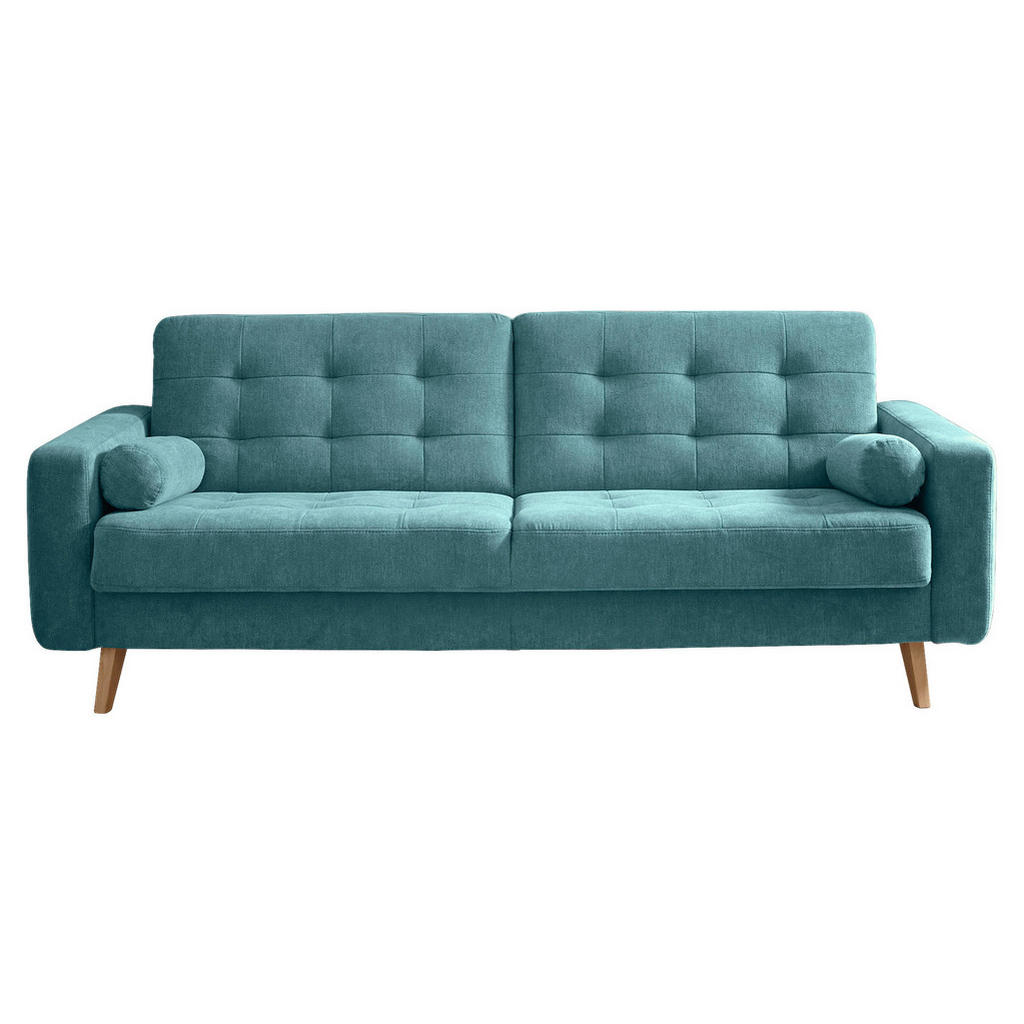MID.YOU ROZKLÁDACÍ POHOVKA, textil, kompozitní dřevo, zelená