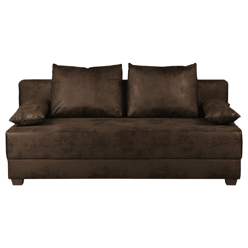 MID.YOU ROZKLÁDACÍ POHOVKA, textil, tmavě hnědá 1