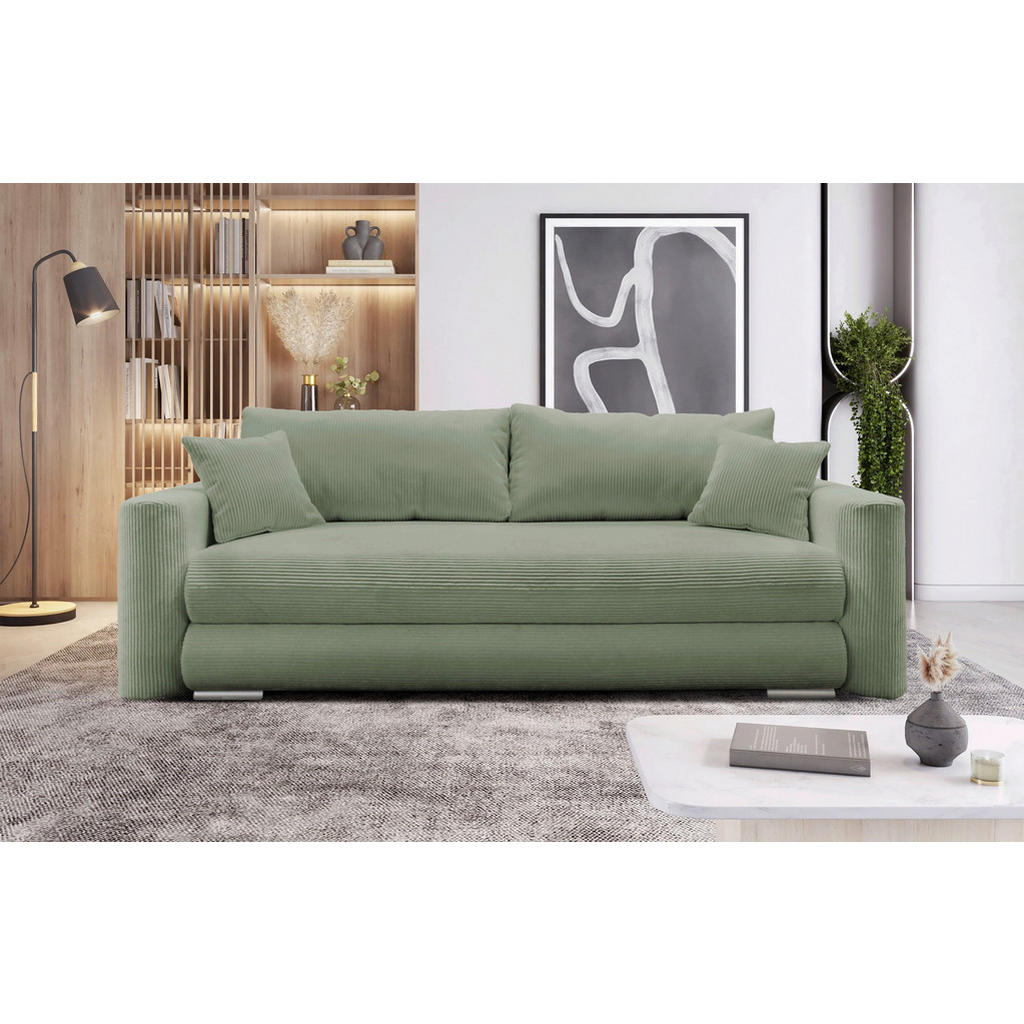 MID.YOU ROZKLÁDACÍ POHOVKA, textil, zelená