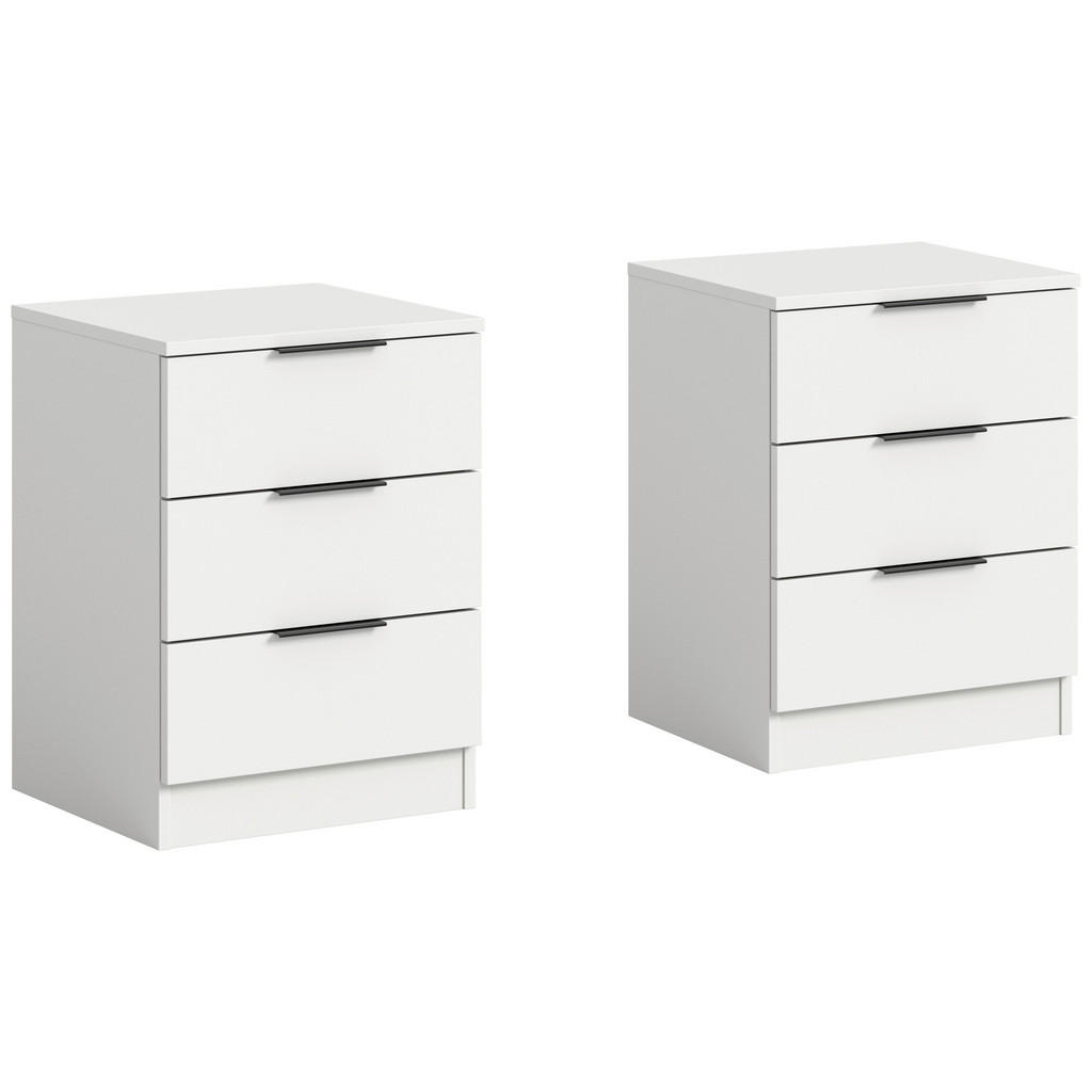 MID.YOU SADA NOČNÍCH STOLKŮ, bílá, 45/60/40 cm