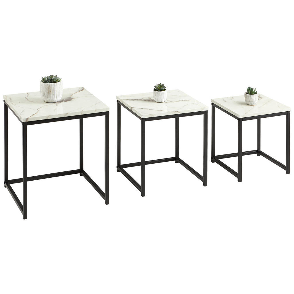 MID.YOU SADA ODKLÁDACÍCH STOLKŮ, černá, bílá 1