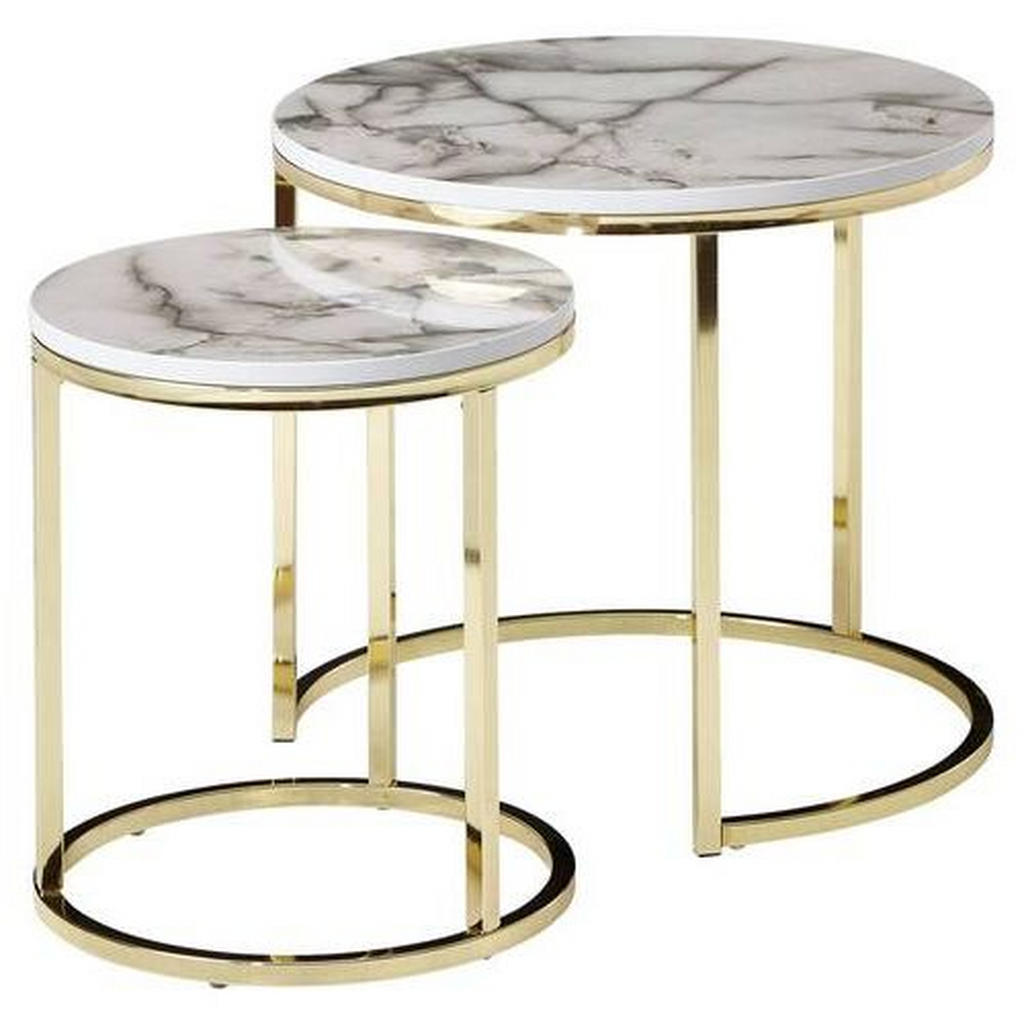 MID.YOU SADA STOLKŮ, bílá, barvy zlata