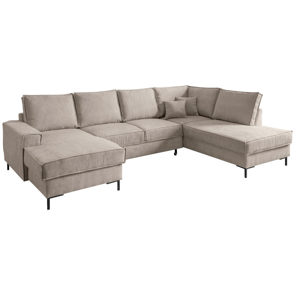 MID.YOU SEDACÍ SOUPRAVA, textil, šedohnědá