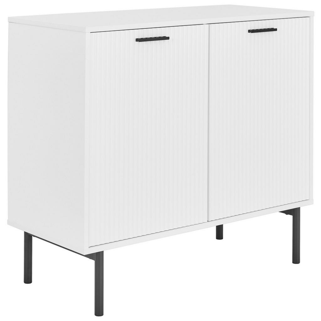 MID.YOU ŠIROKÁ KOMODA, černá, bílá, 90/80/40 cm