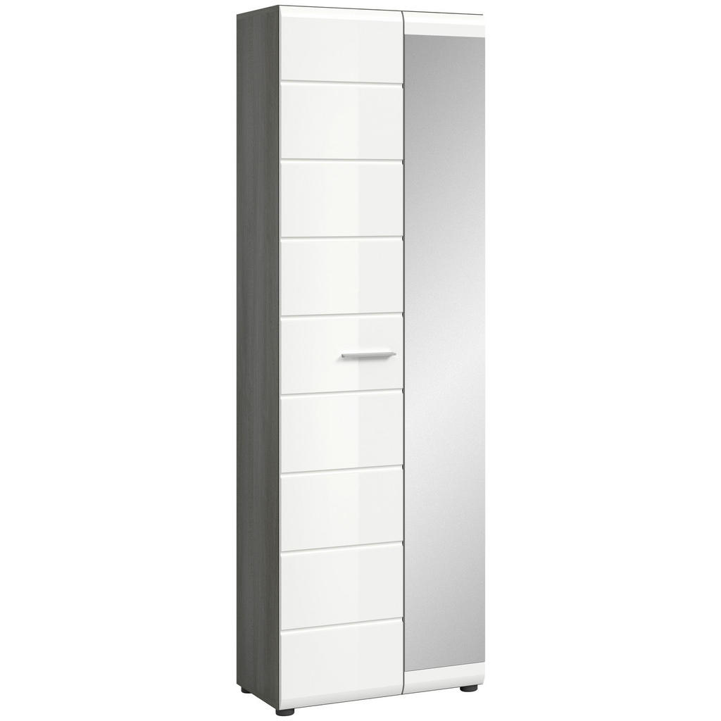 MID.YOU SKŘÍŇ NA ODĚV, vysoce lesklá bílá, 60/192/37 cm