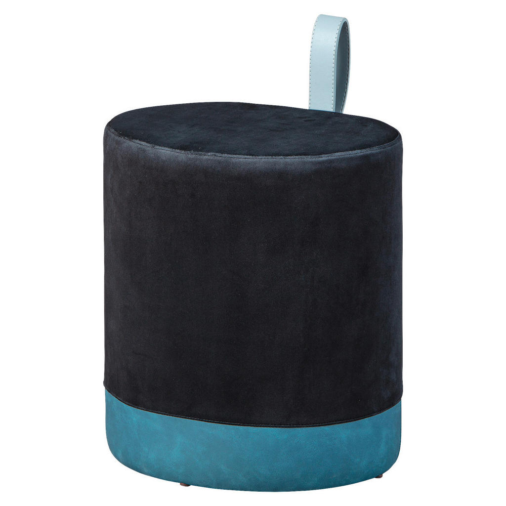 MID.YOU TABURET, plast, textil, kompozitní dřevo, 38/43/32,5 cm 1