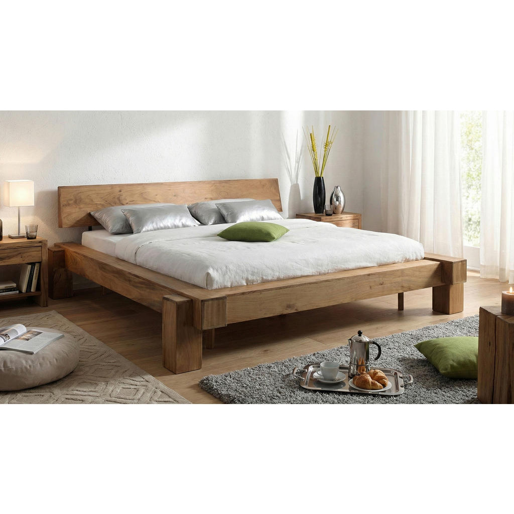 MID.YOU TRÁMOVÁ POSTEL, 180/200 cm, barvy akácie