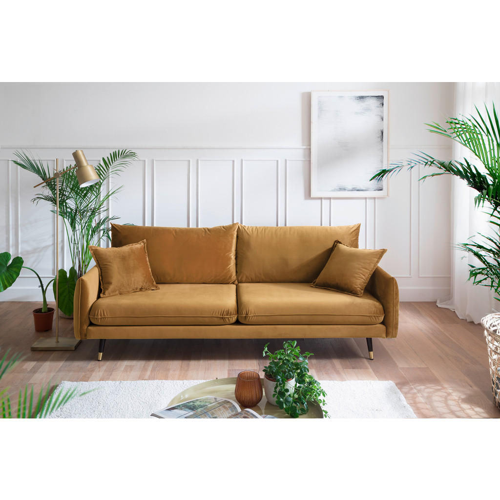 MID.YOU TŘÍMÍSTNÁ POHOVKA, textil, hořčicově žlutá