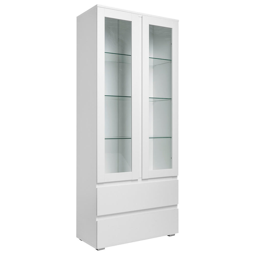 MID.YOU VITRÍNA, bílá, 80/191/40 cm
