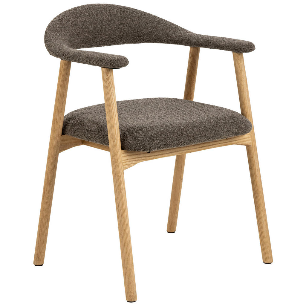 MID.YOU ŽIDLE S PODRUČKAMI, buklé, šedohnědá