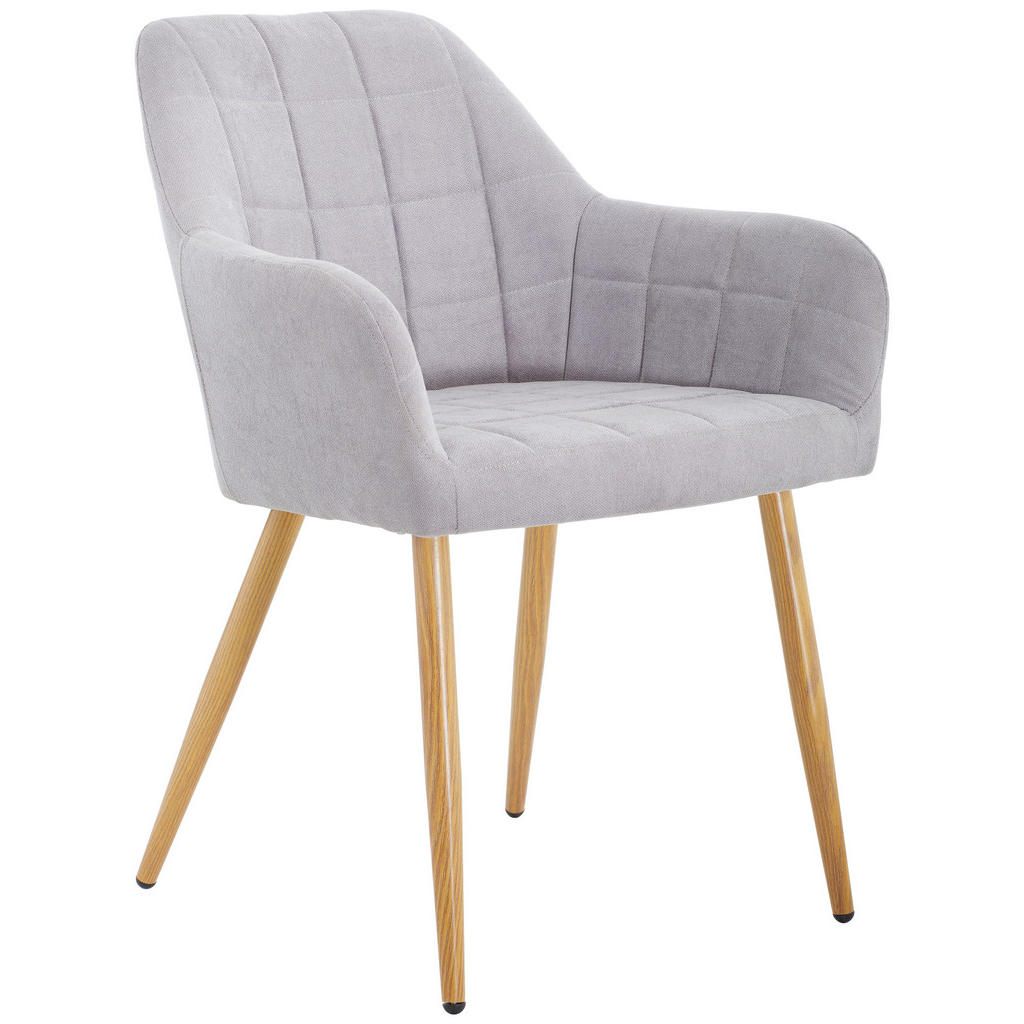 MID.YOU ŽIDLE S PODRUČKAMI, železo, samet, šedá