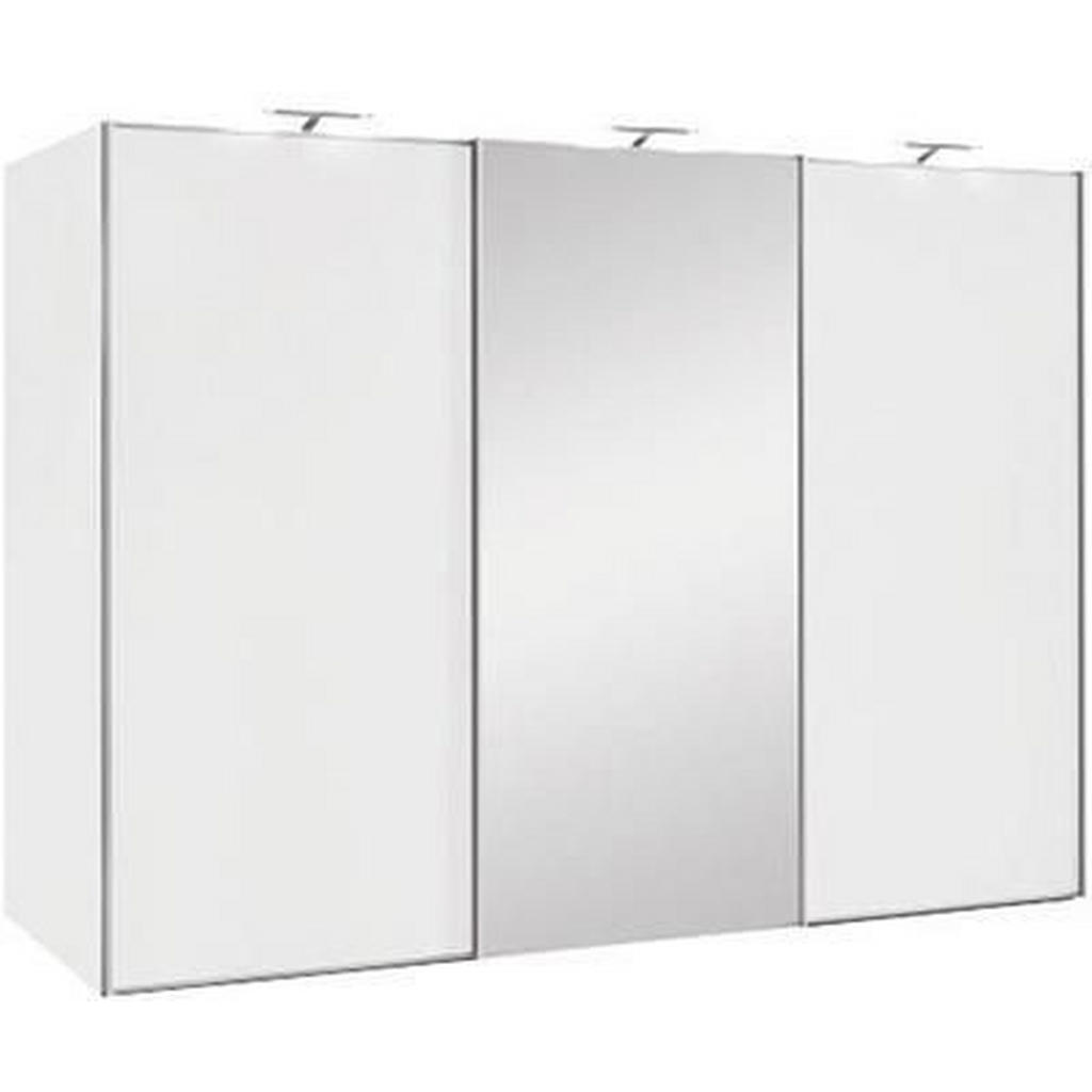 Moderano ŠATNÍ SKŘÍŇ SE ZRCADLEM, bílá, 249/222/68 cm 1