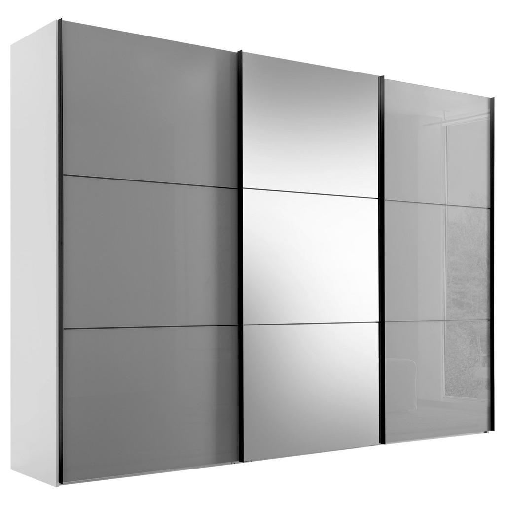 Moderano SKŘÍŇ S POSOUVACÍMI DVEŘMI, bílá, světle šedá, 249/222/68 cm 1