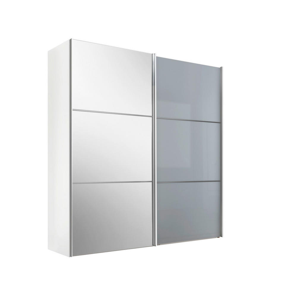 Moderano SKŘÍŇ S POSOUVACÍMI DVEŘMI, světle šedá, bílá, 188/222/68 cm