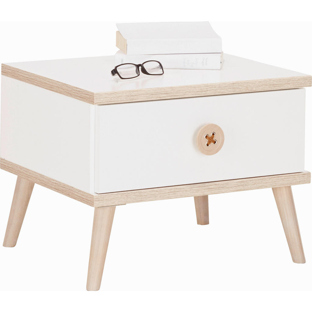 Modern Living NOČNÍ STOLEK bílá, barvy dubu