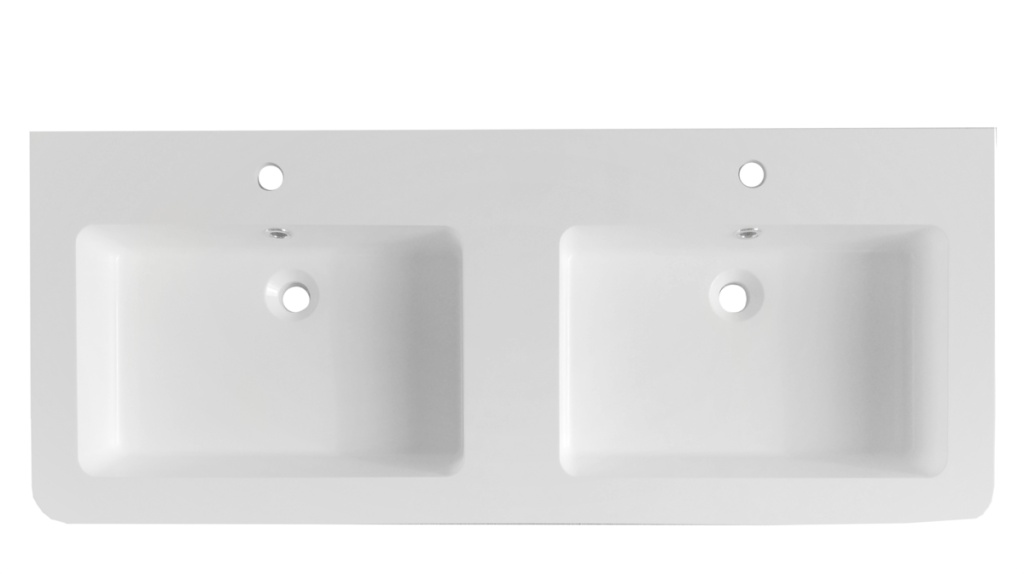 Nábytkové dvojumyvadlo Naturel Pavia 120x49 cm dva otvory pro baterii PA12049 PA12049