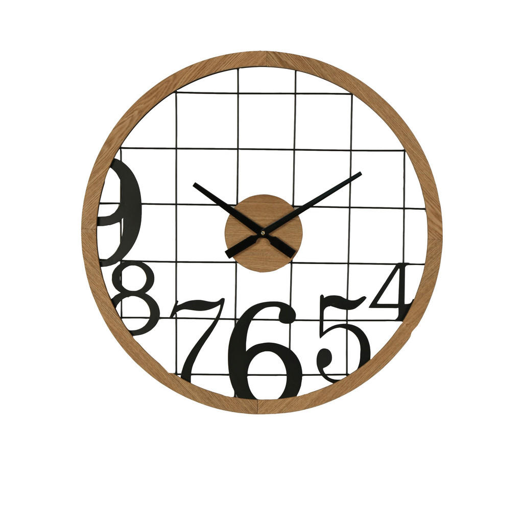 NÁSTĚNNÉ HODINY černá 60/3.5/60 cm