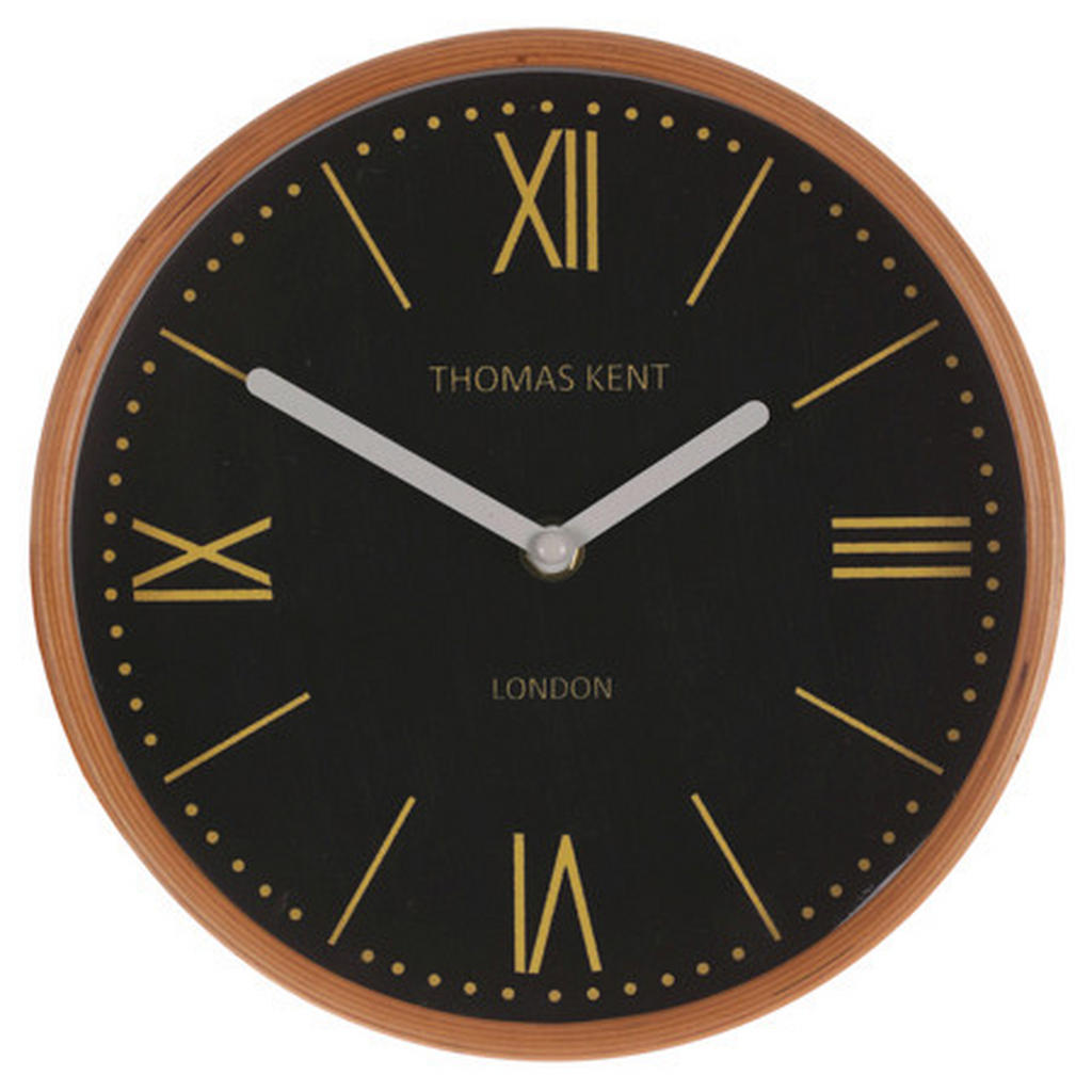 NÁSTĚNNÉ HODINY černá, barvy zlata 22 cm