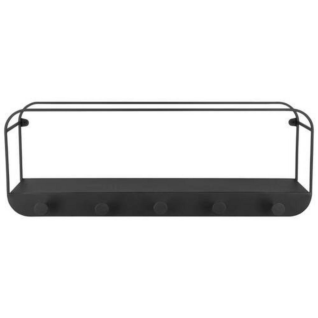 NÁSTĚNNÝ REGÁL, černá, 51/18/15 cm