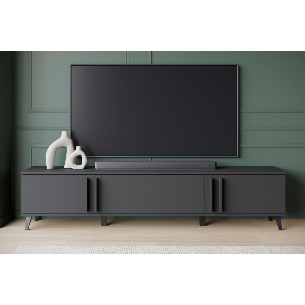 NÍZKÁ KOMODA, černá, 180/40/33 cm