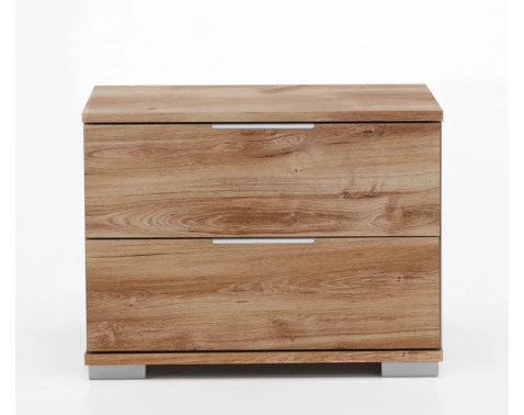 Noční stolek Easy Plus, 2 zásuvky, dub prkenný