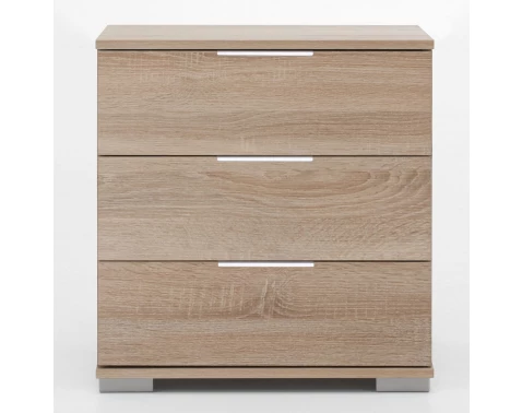 Noční stolek Easy Plus, 3 zásuvky, dub sonoma