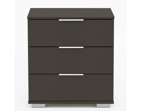 Noční stolek Easy Plus, 3 zásuvky, grafit