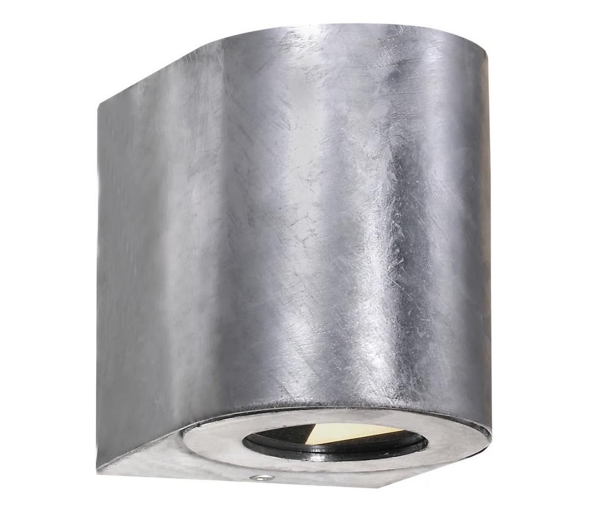 Nordlux - LED Venkovní nástěnné svítidlo CANTO 2xLED/5,5W/230V IP44 stříbrná 49701031