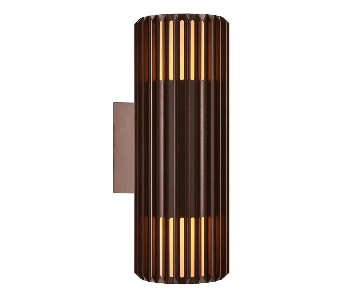 Nordlux - Venkovní nástěnné svítidlo ALUDRA 2xE27/15W/230V IP54 hnědá 2418121261