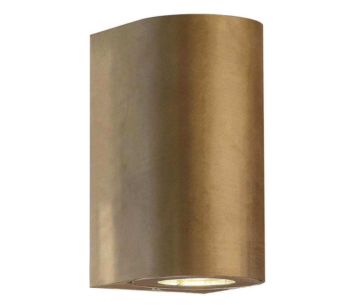 Nordlux - Venkovní nástěnné svítidlo CANTO 2xGU10/28W/230V IP44 mosaz 49721035