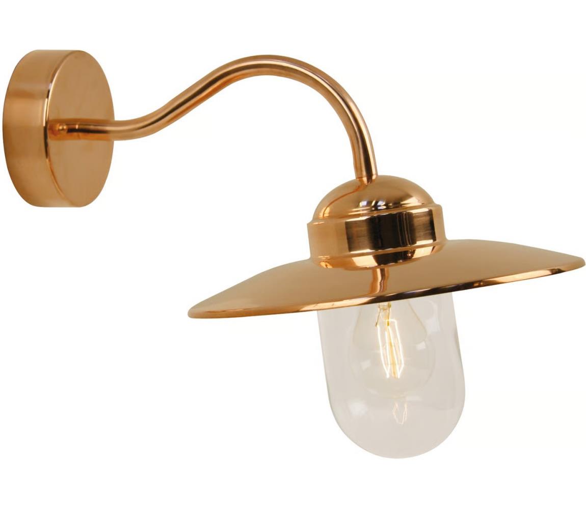 Nordlux - Venkovní nástěnné svítidlo LUXEMBOURG 1xE27/60W/230V IP54 měděná 22671030