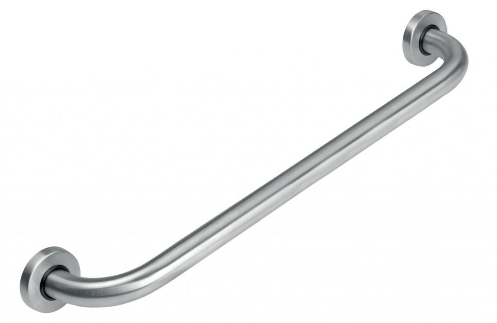 NOVASERVIS Madlo rovné 600 mm s krytkami kartáčovaná nerez R6661,4